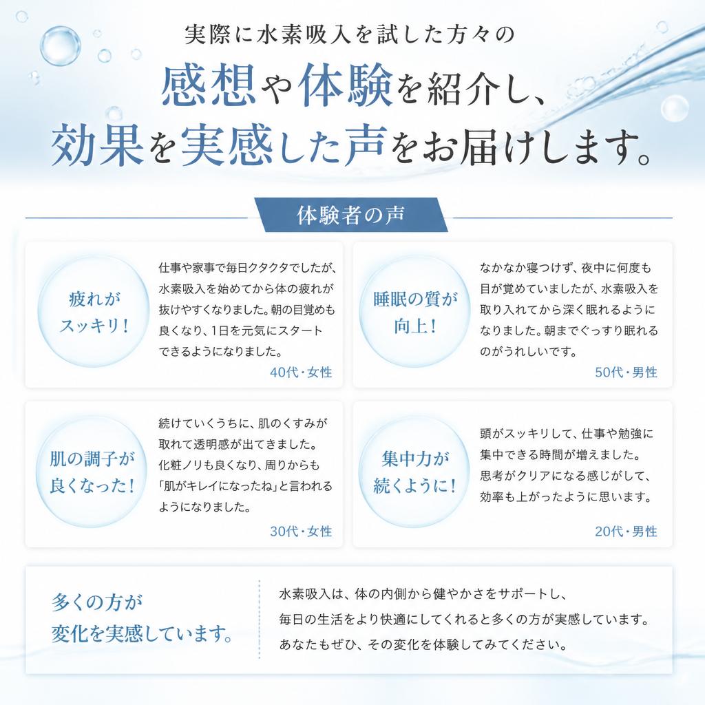 お客様の体験談