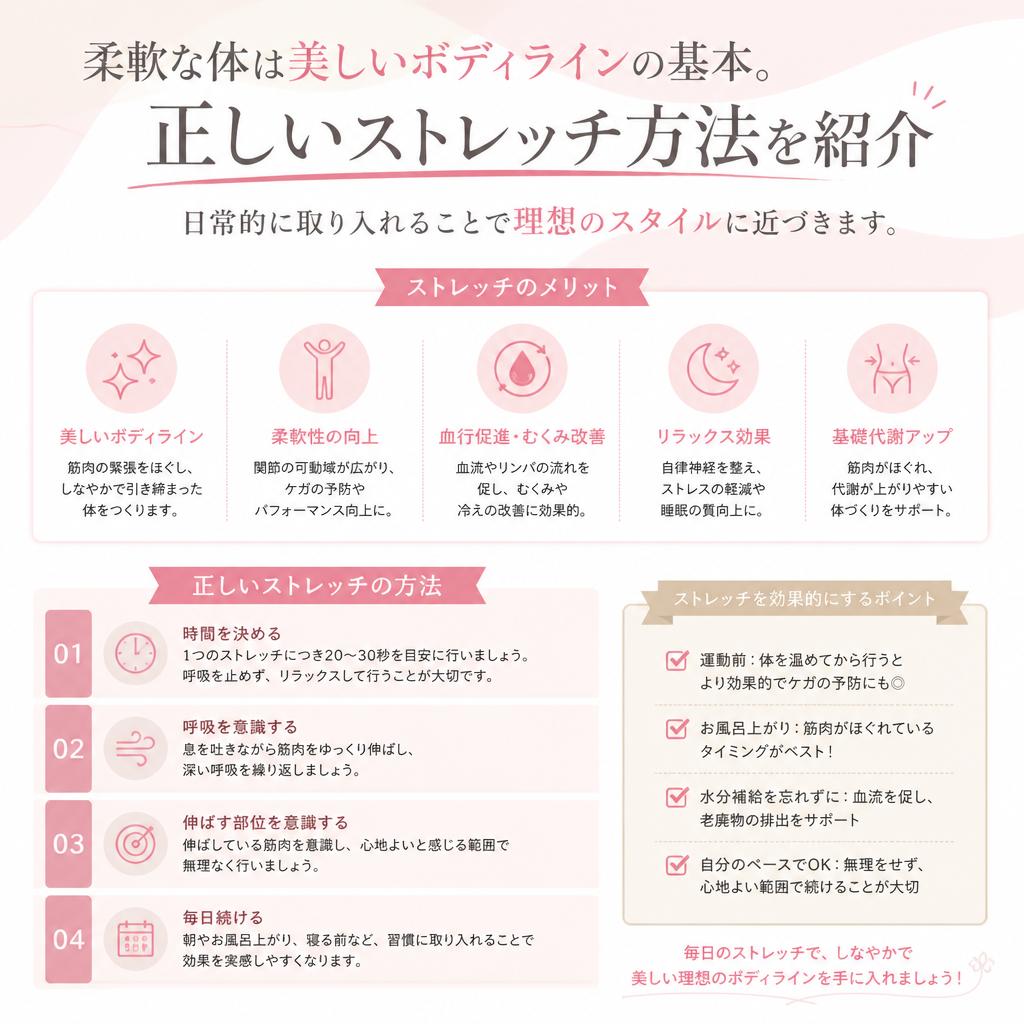 美しいボディを手に入れるためのストレッチ