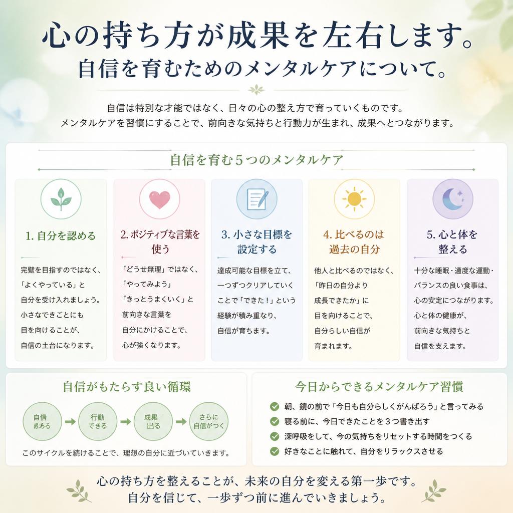 5. 自信を持てる体を作るための心構え