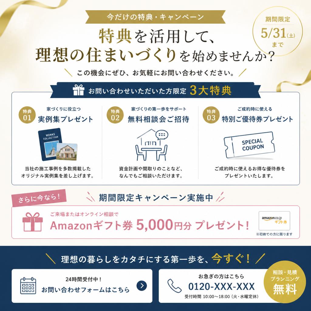 今すぐお問い合わせを！特典付きキャンペーン