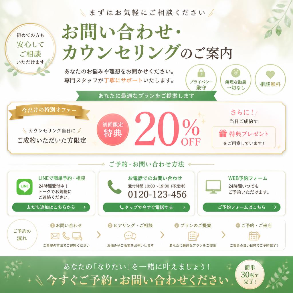 今すぐ行動に移しましょう！