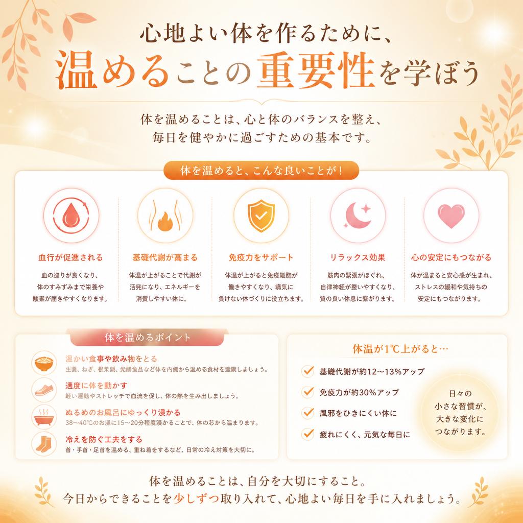心地よい体を作るために、温めることの重要性を学ぼう| 福岡県福岡市のダイエットならYOSA PARK belt'a