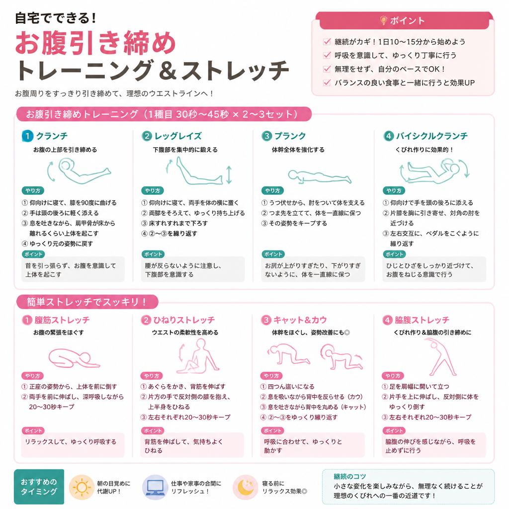 短期間でお腹を引き締めるためのコツ