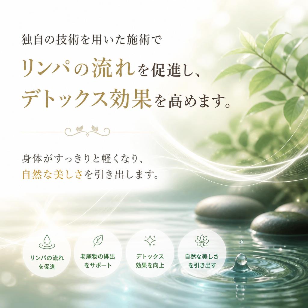 リンパの流れを促進する施術