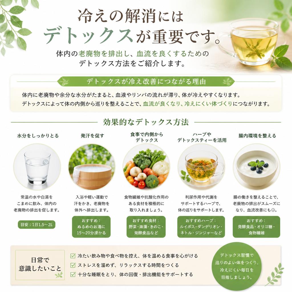 デトックスで身体の中から温めよう