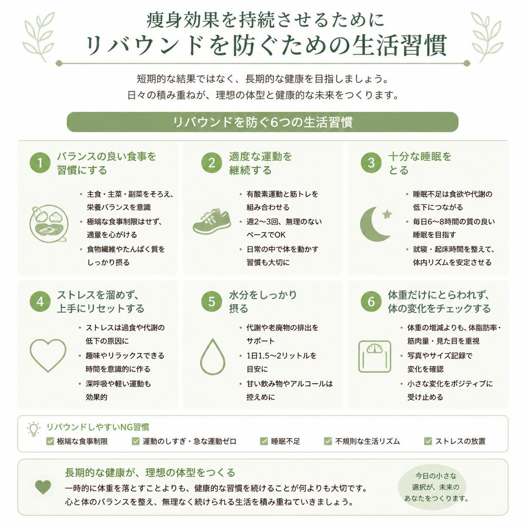 リバウンドしない身体作りのポイント