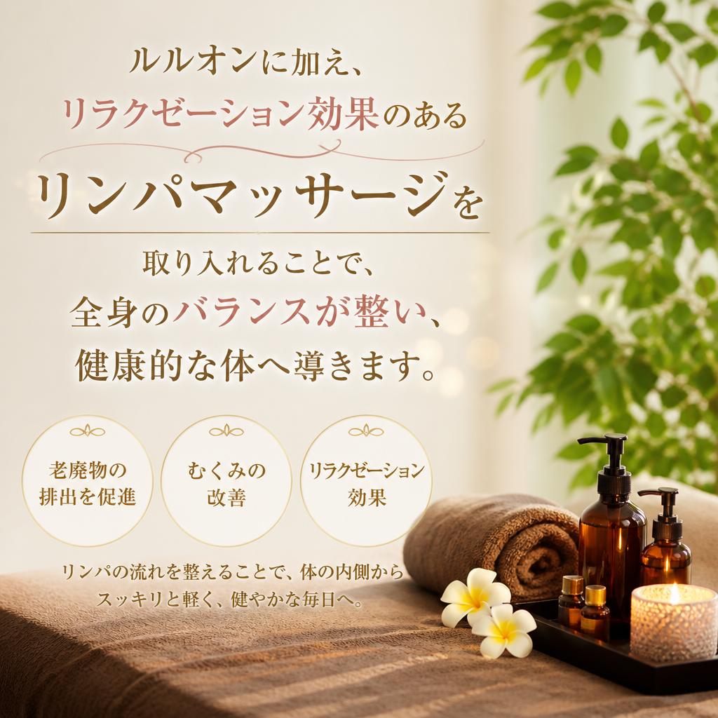 リンパマッサージで完全サポート！