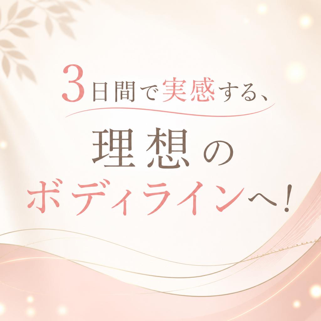 3日間で実感する、理想のボディラインへ！