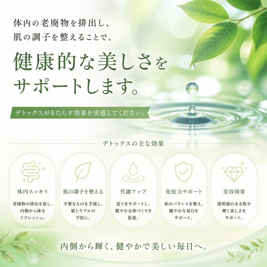 デトックス効果で内側から美しく