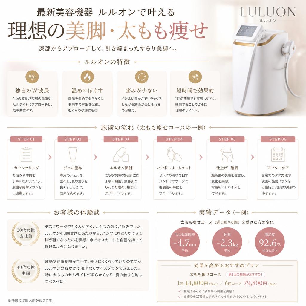 2. ルルオンで実現するスリムな太もも