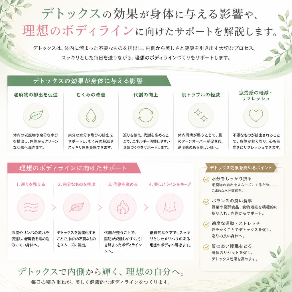 デトックスがもたらす美と健康