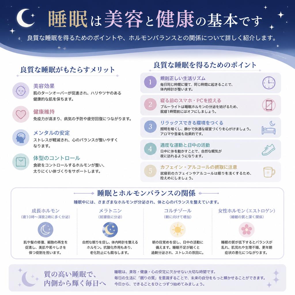 質の良い睡眠がもたらす美と健康