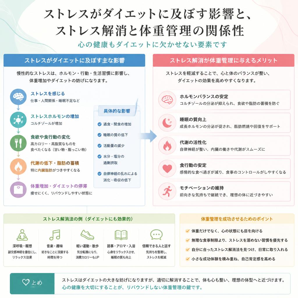 ストレス解消法とダイエットの関係
