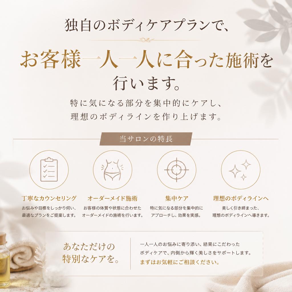 ボディケアで美しいラインを実現