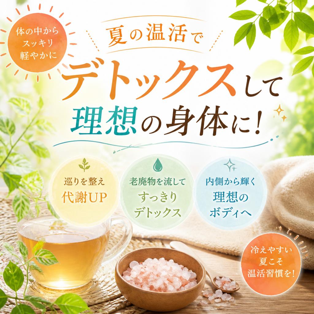夏の温活でデトックスして理想の身体に！