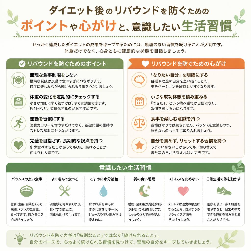 リバウンド防止のためにできること