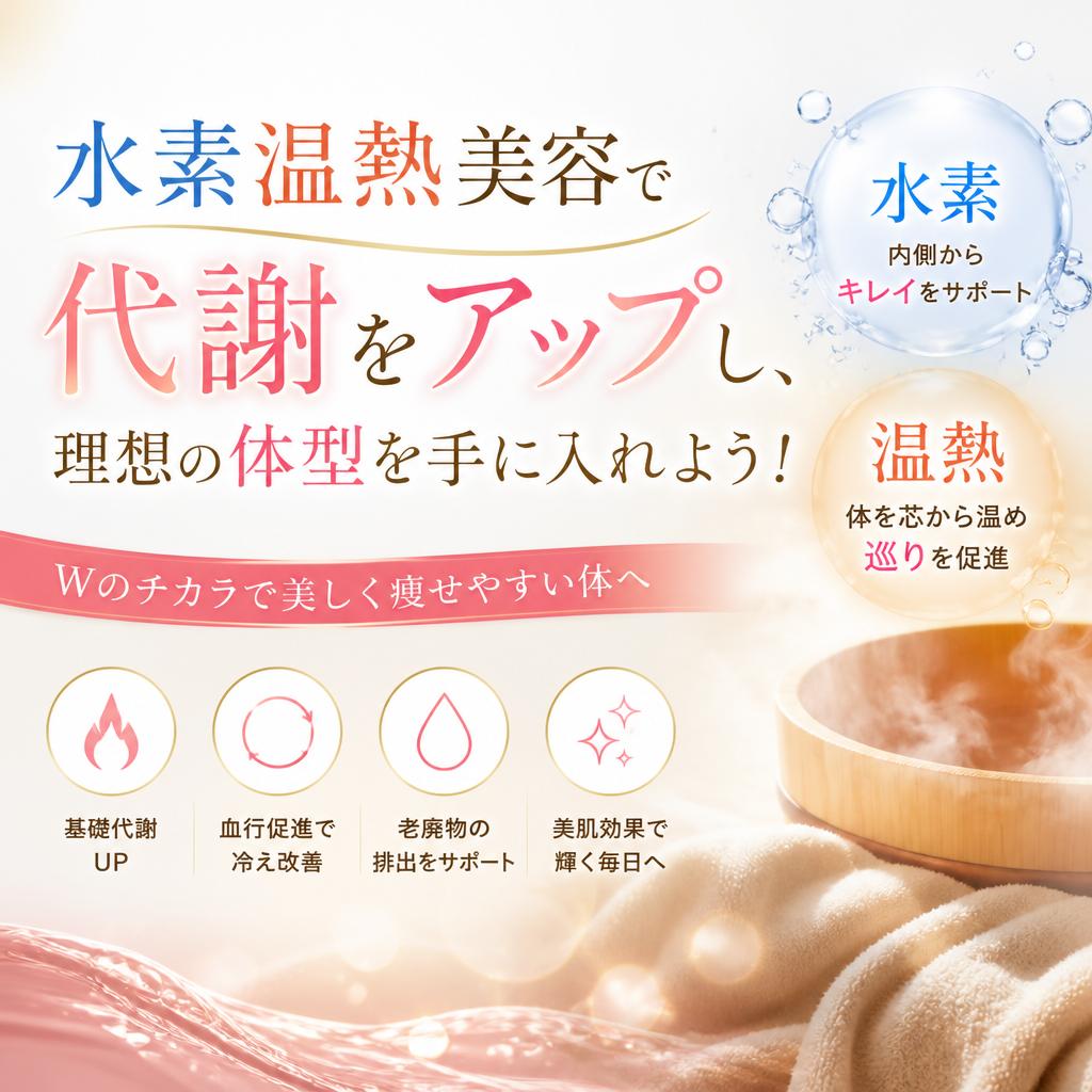 水素温熱美容で代謝をアップし、理想の体型を手に入れよう！